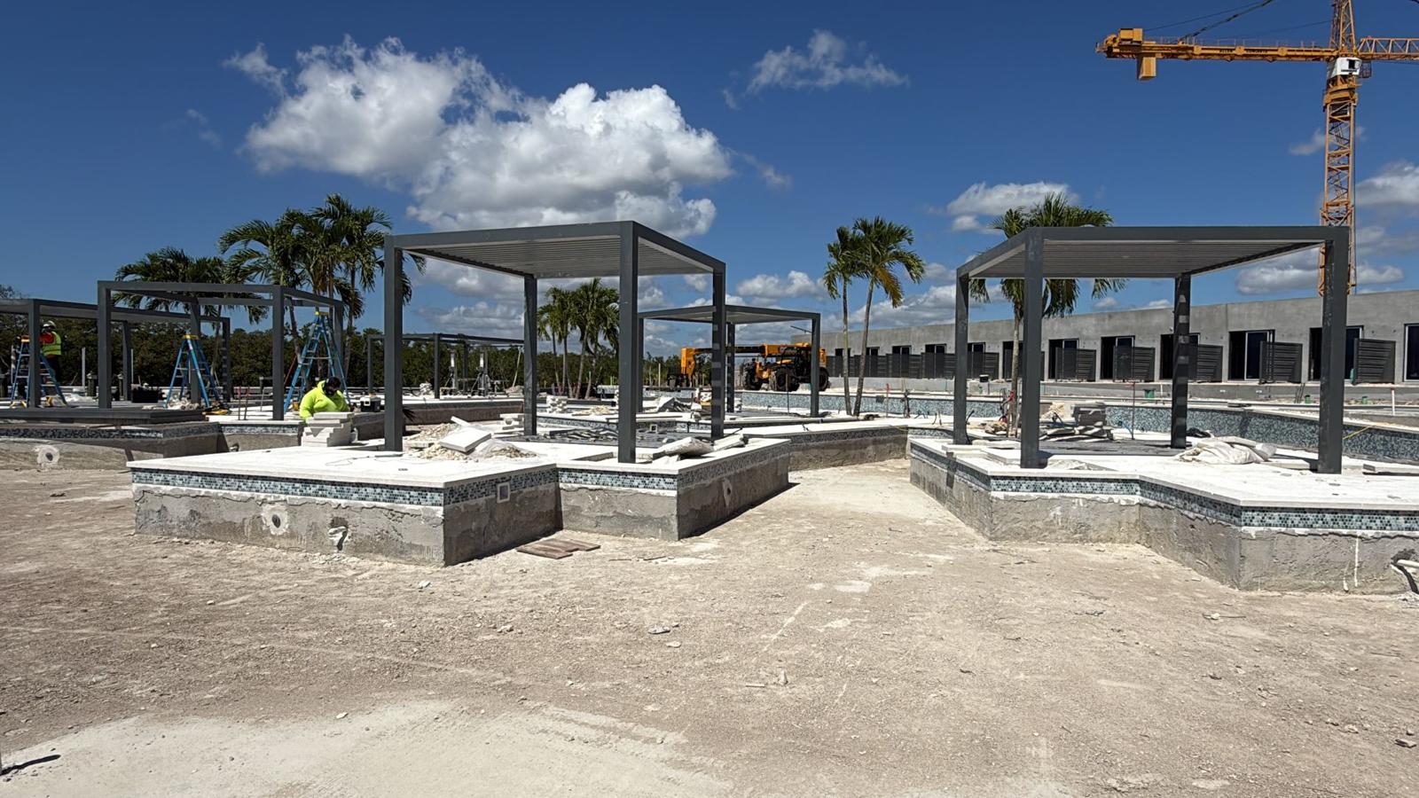 Multiple cabana structures installed at The Ritz-Carlton in Estero