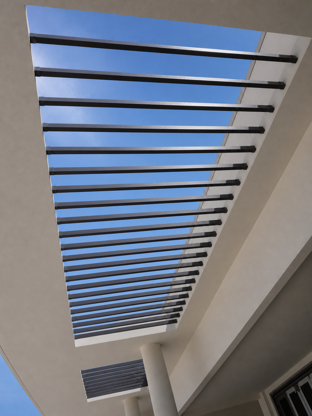 Architectural metal slat detail at the St. Regis Resort